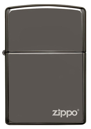 Зажигалка ZIPPO Classic с покрытием Black Ice®, латунь/сталь, чёрная, глянцевая, 38x13x57 мм
