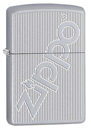 Зажигалка ZIPPO с покрытием Satin Chrome, латунь/сталь, серебристая, матовая, 38x13x57 мм