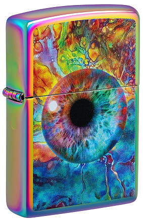 Зажигалка ZIPPO Spacey Eye с покрытием Multi Color, латунь/сталь, разно