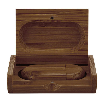 Флеш накопитель USB 2.0 Maple BOX в футляре, орех, дерево/дерево, 32 Gb