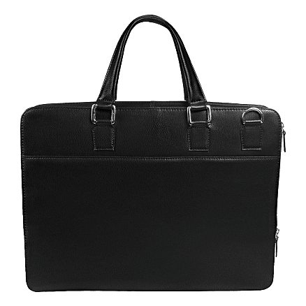 Портфель для ноутбука Stanford Leather из натуральной кожи,  черный