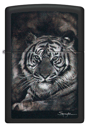 Зажигалка ZIPPO Spazuk Design с покрытием Black Matte, латунь/сталь, чёрная, матовая, 38x13x57 мм