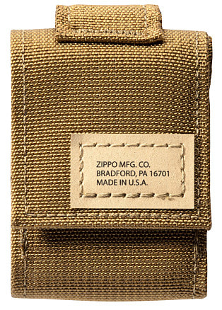 Чехол ZIPPO для широкой зажигалки,нейлон,с нейлоновым фиксатором на ремень, песочный