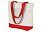 Сумка для шоппинга Cotton из переработанного хлопка 280 г, красный_НАТУРАЛЬНЫЙ/КРАСНЫЙ