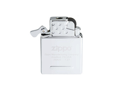 Газовый вставной блок для широкой зажигалки Zippo, одинарное жёлтое пламя, нержавеющая сталь