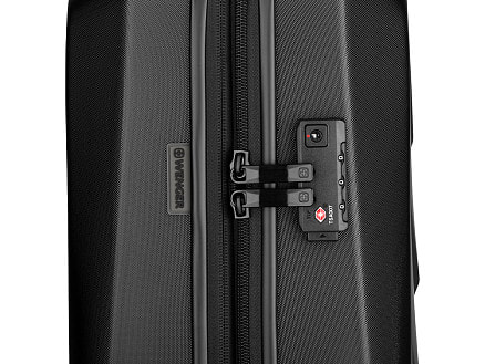 Чемодан WENGER Prymo, чёрный, малый, 40х55х20 см, 36 л, ABS+PC