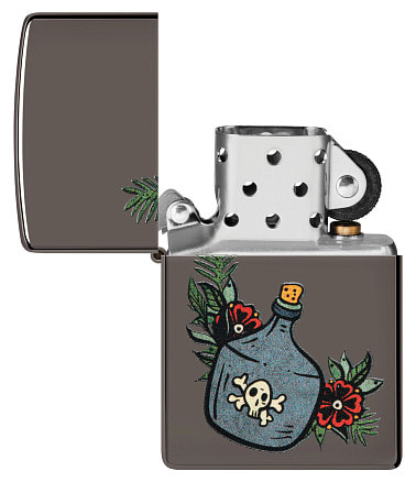 Зажигалка ZIPPO Moonshine Jug с покрытием Black Ice®, латунь/сталь, черная, 38x13x57 мм