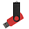 Флеш накопитель USB 2.0 Twister Сolor Mix 16GB, пластик Софт Тач/металл, красный/черный_КРАСНЫЙ 13