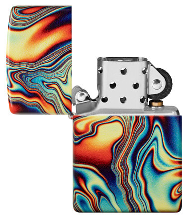 Зажигалка ZIPPO Swirl с покрытием Glow In The Dark Green, латунь/сталь, разно