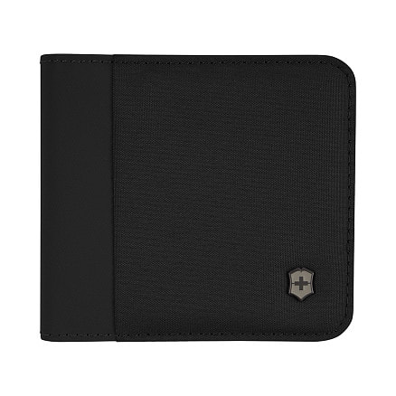 Бумажник VICTORINOX Travel Essentials Bi-Fold Wallet, с защитой от сканирования RFID, чёрный, полиэстер, 11x2x10 см