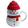 Кружка SNOWMAN с крышкой, белый с красным, 380мл, фарфор, силикон small_img_2