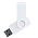 Флеш накопитель USB 2.0 Twister Assembly 16GB, пластик Софт Тач/металл, белый/белый_белый
