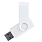 Флеш накопитель USB 2.0 Twister Assembly 16GB, пластик Софт Тач/металл, белый/белый_БЕЛЫЙ