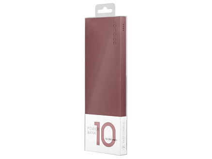 Внешний аккумулятор Rombica NEO ARIA Claret, 10000 мАч, Soft-touch, PD, QCharge, Type-C, бордовый (Р)