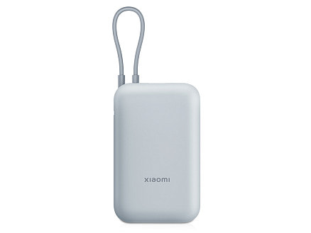 Внешний аккумулятор со встроенным кабелем Mi Power Bank 10000mAh (Integrated Cable) Ice Blue GL