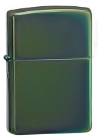 Зажигалка ZIPPO Classic с покрытием Chameleon™, латунь/сталь, зелёная, глянцевая, 38x13x57 мм