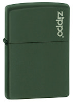 Зажигалка ZIPPO Green Matte, латунь с порошковым покрытием, зеленая, матовая, 38x13x57 мм