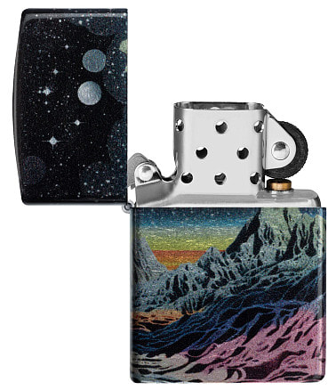 Зажигалка ZIPPO Space in Color Design с покрытием 540 Tumbled Chrome, латунь/сталь, разно
