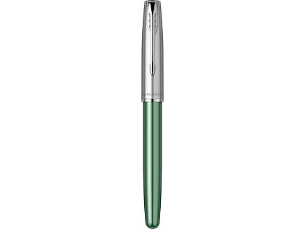 Ручка-роллер Parker Sonnet Essentials Green SB Steel CT, цвет чернил black, перо: F, в подарочной упаковке.