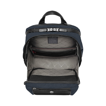 Рюкзак VICTORINOX Architecture Urban2 Deluxe Backpack 15”, синий, полиэстер/кожа, 31x23x46 см, 23 л