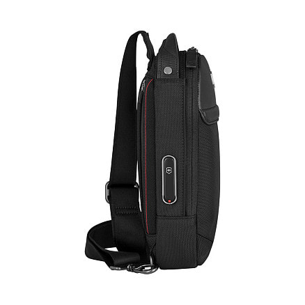 Рюкзак на одно плечо VICTORINOX Architecture Urban2 Sling Bag, черный, полиэстер/кожа, 17x8x28 см, 2 л