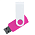 Флеш накопитель USB 2.0 Twister Сolor Mix 16GB, пластик Софт Тач/металл, розовый/белый_розовый 7