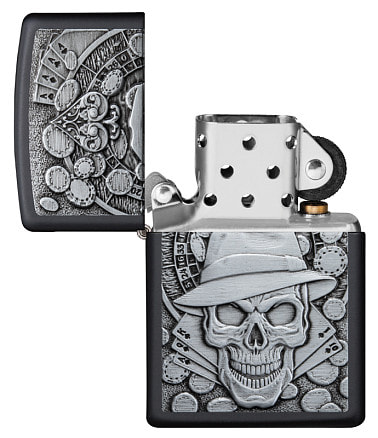 Зажигалка ZIPPO Classic с покрытием Black Matte, латунь/сталь, чёрная, матовая, 38x13x57 мм