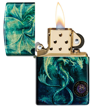 Зажигалка ZIPPO Anne Stokes с покрытием 540 Tumbled Brass, латунь/сталь, разно