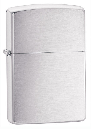 Зажигалка ZIPPO Classic с покрытием Brushed Chrome, латунь/сталь, серебристая, матовая, 38x13x57 мм