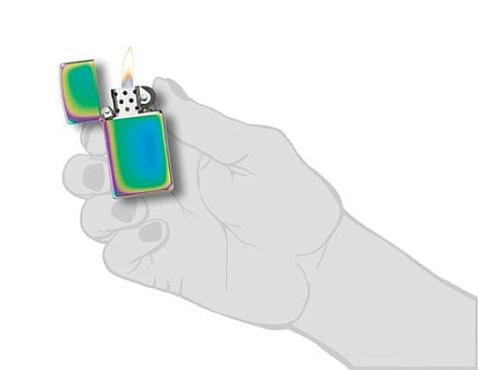 Зажигалка ZIPPO Slim® с покрытием Spectrum™, латунь/сталь, разно