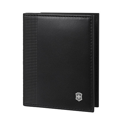 Визитница VICTORINOX Altius Alox с защитой от сканирования RFID, чёрная, натуральная кожа, 9x1x10 см