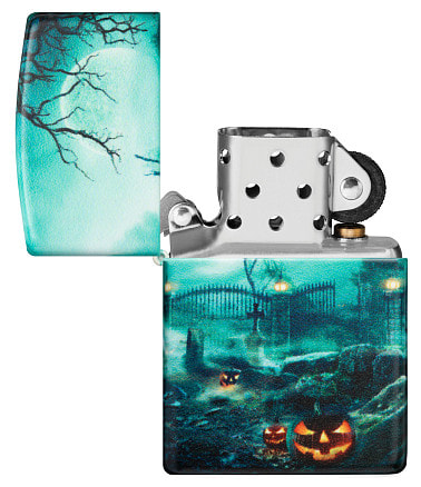 Зажигалка ZIPPO Graveyard с покрытием 540 Matte, латунь/сталь, разно