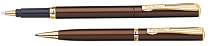 Набор Pierre Cardin PEN&PEN: ручка шариковая + роллер, коричневый. Упаковка Е или E