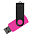Флеш накопитель USB 2.0 Twister Сolor Mix 16GB, пластик Софт Тач/металл, розовый/черный_розовый 13