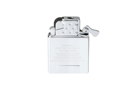 Газовый вставной блок для широкой зажигалки Zippo, одинарное жёлтое пламя, нержавеющая сталь