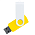 Флеш накопитель USB 2.0 Twister Сolor Mix 16GB, пластик Софт Тач/металл, желтый/белый_желтый 7