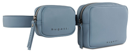 Сумка на пояс BUGATTI Almata, с кошельком, голубая, полиуретан, 29x5x13 см