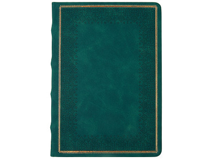 Ежедневник недатированный А5 Royal, зеленый с бронзовым срезом