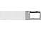 Флеш-карта USB 2.0 16 Gb с карабином Hook, белый/серебристый small_img_2