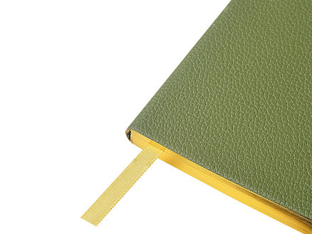 Еженедельник недатированный А6 Verde с нашивкой, зеленый