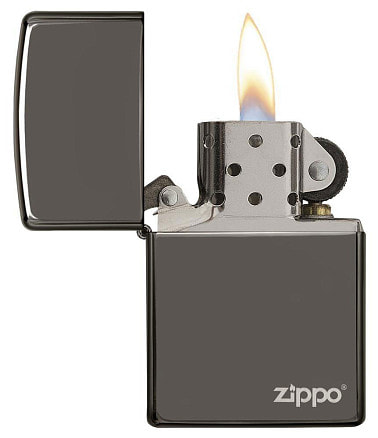 Зажигалка ZIPPO Classic с покрытием Black Ice®, латунь/сталь, чёрная, глянцевая, 38x13x57 мм