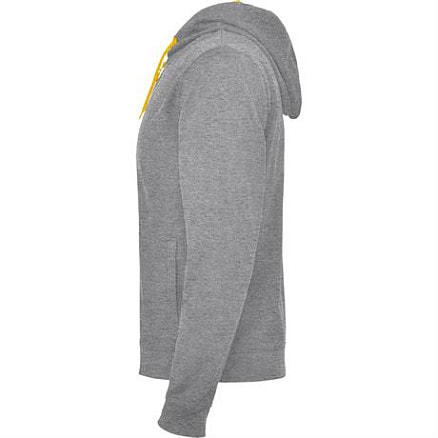 Толстовка FUJI мужская, heather grey/fluor orange