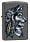 Зажигалка ZIPPO Wolf Skull с покрытием Iron Stone™, латунь/сталь, серая, матовая, 38x13x57 мм_СЕРЫЙ