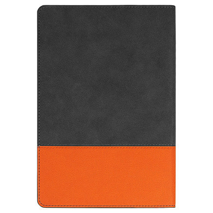 Ежедневник Flexy Treviso Nuba Sand Color А5, серый/оранжевый, недатированный, в гибкой обложке