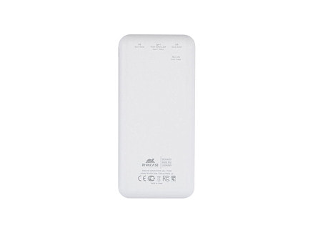 RIVACASE VA2580 (20 000mAh), QC/PD 20W внешний аккумулятор с дисплеем, белый /24