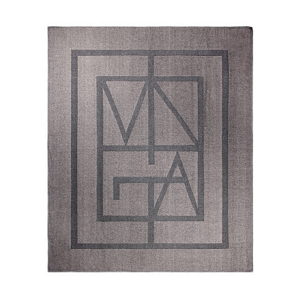 Плед VINGA Monogram из переработанного полиэстера GRS, 170x130 см