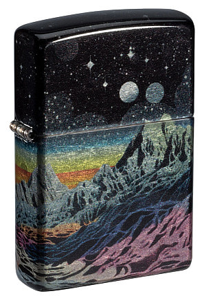 Зажигалка ZIPPO Space in Color Design с покрытием 540 Tumbled Chrome, латунь/сталь, разно
