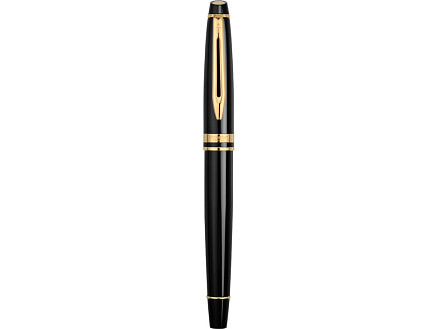 Ручка-роллер Waterman Expert 3, цвет: Black Laque GT, стержень: Fblk
