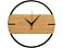 Деревянные часы с металлическим ободом, диаметр 30 см, Time Wheel горизонтальные, натуральный/черн small_img_2