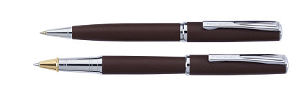 Набор Pierre Cardin PEN&PEN: ручка шариковая + роллер, коричневый матовый. Упаковка Е